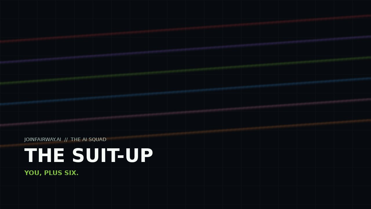 Docking bay — the suit-up film renders in here